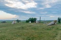 Border of three countries in Europe`s Schengen Area. Border of Hungary, Austria and Slovak Royalty Free Stock Photo