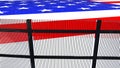 Border Wall Beween America and Mexico 3d Illustration