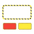 Border yellow and black color. Construction warning border. Vector illustration. Royalty Free Stock Photo