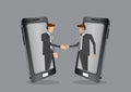 Borderless Virtual Business Meeting Concept Vector Illustration
