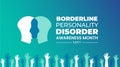 Borderline Personality Disorder Awareness Month background