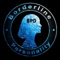 Borderline Personality Disorder, BPD, Woman Psychology Concept Royalty Free Stock Photo