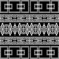 Borders seamless pattern. Vector ornamental tribal ethnic background. Repeat decorative modern backdrop. Beautiful ornament. Royalty Free Stock Photo