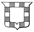 Bordure Gobonated is a Bordure Gobonated Argent, vintage engraving