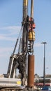 Bore Pile Rig auger at the construction site , Drilling wells