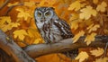 Boreal owl in autumn