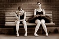 Bored Ballerinas Royalty Free Stock Photo