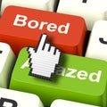 Bored Boring Computer Shows Boredom Or Amaze Reaction Royalty Free Stock Photo