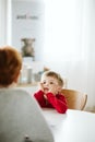 Bored boy in the classroom Royalty Free Stock Photo