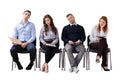 Bored Business People Waiting For Job Interview Royalty Free Stock Photo