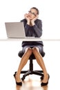 Bored business woman Royalty Free Stock Photo