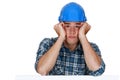 Bored construction worker