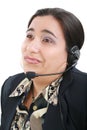 Bored customer service operator Royalty Free Stock Photo