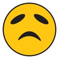 Bored emoticon, icon Royalty Free Stock Photo