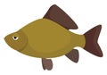 Bored fish, illustration, vector