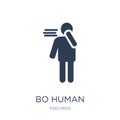 bored human icon. Trendy flat vector bored human icon on white b