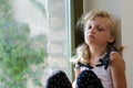 Bored little girl Royalty Free Stock Photo