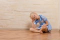 Bored little girl sitting watching and waiting Royalty Free Stock Photo