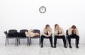 Bored people waiting Royalty Free Stock Photo