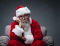 Bored Santa Claus on the armchair Royalty Free Stock Photo