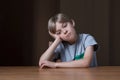 Bored small boy Royalty Free Stock Photo