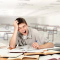 Bored Student Royalty Free Stock Photo