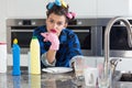 Bored woman in a kitchen