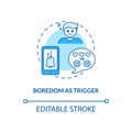 Boredom as trigger concept icon Royalty Free Stock Photo