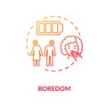 Boredom concept icon