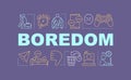 Boredom word concepts banner