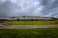 Borg - June 15, 2018: Replica of the Longhouse in the Lofotr Viking Museum at the town of Borg in the Lofoten Islands, Norway Royalty Free Stock Photo