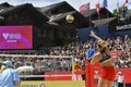 Gstaad, Switzerland, July 9, 2022 : the Volleyball World Beach Pro Tour 2022