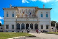 The Borghese gallery in Rome on a sunny day with clear blue sky