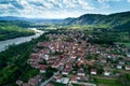 Borghetto di Borbera italian countryside village aerial view