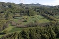 Borghetto di Borbera Pemonte Italy Village aerial View Panorama farmed fields