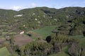 Borghetto di Borbera Pemonte Italy Village aerial View Panorama farmed fields