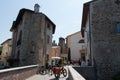 Borghetto Valeggio sul Mincio in a sunny day, Veneto, Italy Royalty Free Stock Photo