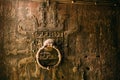 Borgund, Norway. Carved Details Of Famous Wooden Norwegian Landmark Stavkirke. Ancient Old Wooden Triple Nave Stave Royalty Free Stock Photo