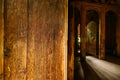 Borgund, Norway. Carved Details Of Famous Wooden Norwegian Landmark Stavkirke. Ancient Old Wooden Triple Nave Stave Royalty Free Stock Photo