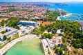 Borik bay and town of Zadar aerial view Royalty Free Stock Photo