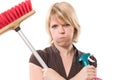 Boring housework Royalty Free Stock Photo