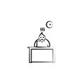 Boring office time and office man outline icon. Element of office life illustration. Premium quality graphic design icon. Signs an