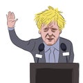 Boris-Johnson-caricature Royalty Free Stock Photo