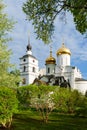 Borisoglebsky monastery, Dmitrov. Borisoglebsky Cathedral and the chapel of the Holy Spirit. Royalty Free Stock Photo