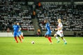 BORISOV - BELARUS, SEPTEMBER 2016 : Pogba in football match of World Cup Qual. UEFA Group A. Royalty Free Stock Photo