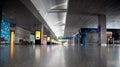 Borispol, Ukraine - June 23, 2020: Boryspil International Airport Terminal D. Reception. Empty airport building due to