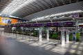 Borispol, Ukraine - June 23, 2020: Boryspil International Airport Terminal D. Reception for the flight. The main Ukrainian airport