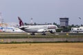 A7-AEH Qatar Airways Airbus A330-300 aircraft landing on the runway Royalty Free Stock Photo