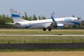 SP-ENU Enter Air Boeing 737-800 aircraft landing on the runway