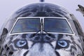 Cockpit of the P4-KHA Air Astana Embraer E190-E2 aircraft in the snow leopard livery